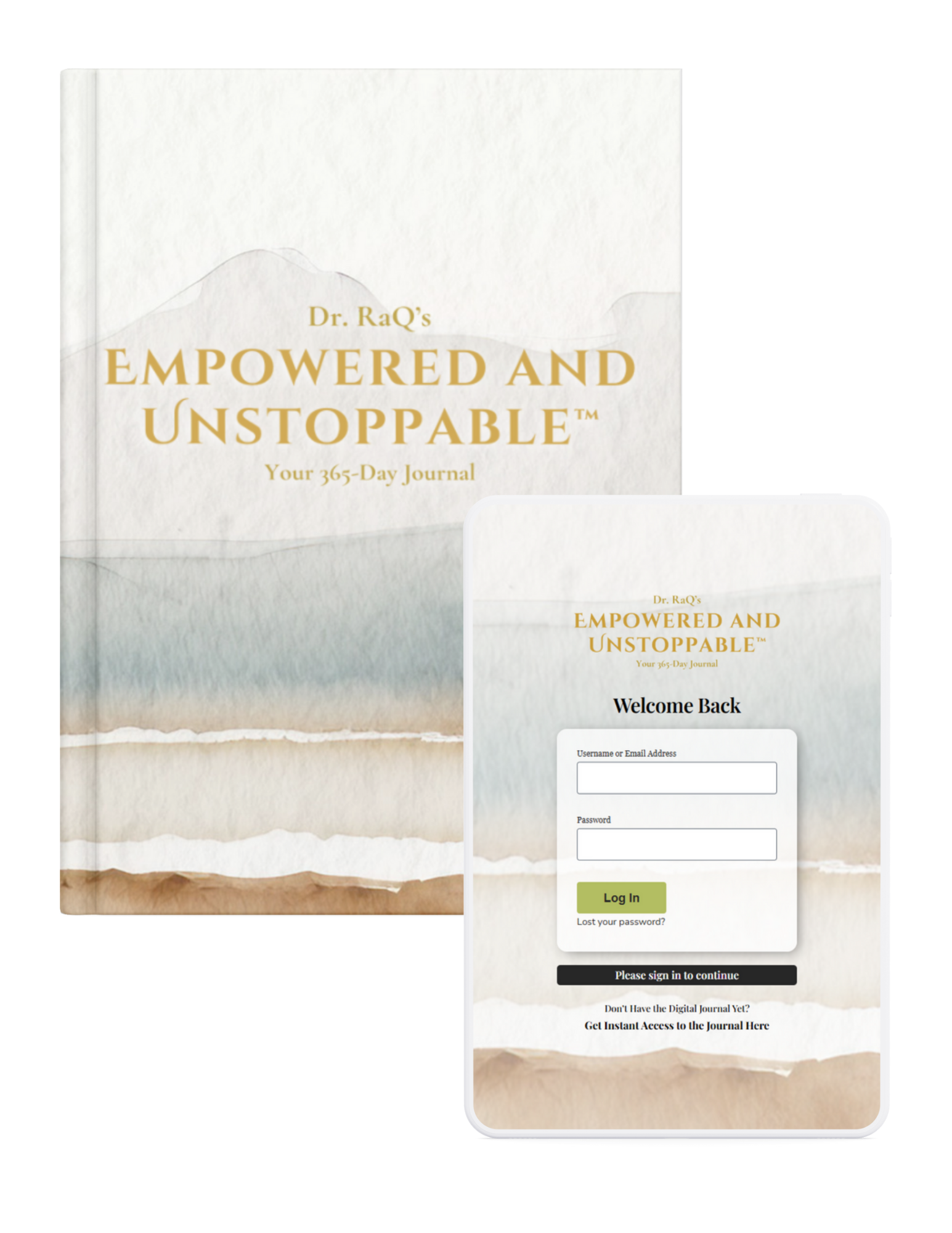 Empowered & Unstoppable Journal – Printed & Online Bundle
