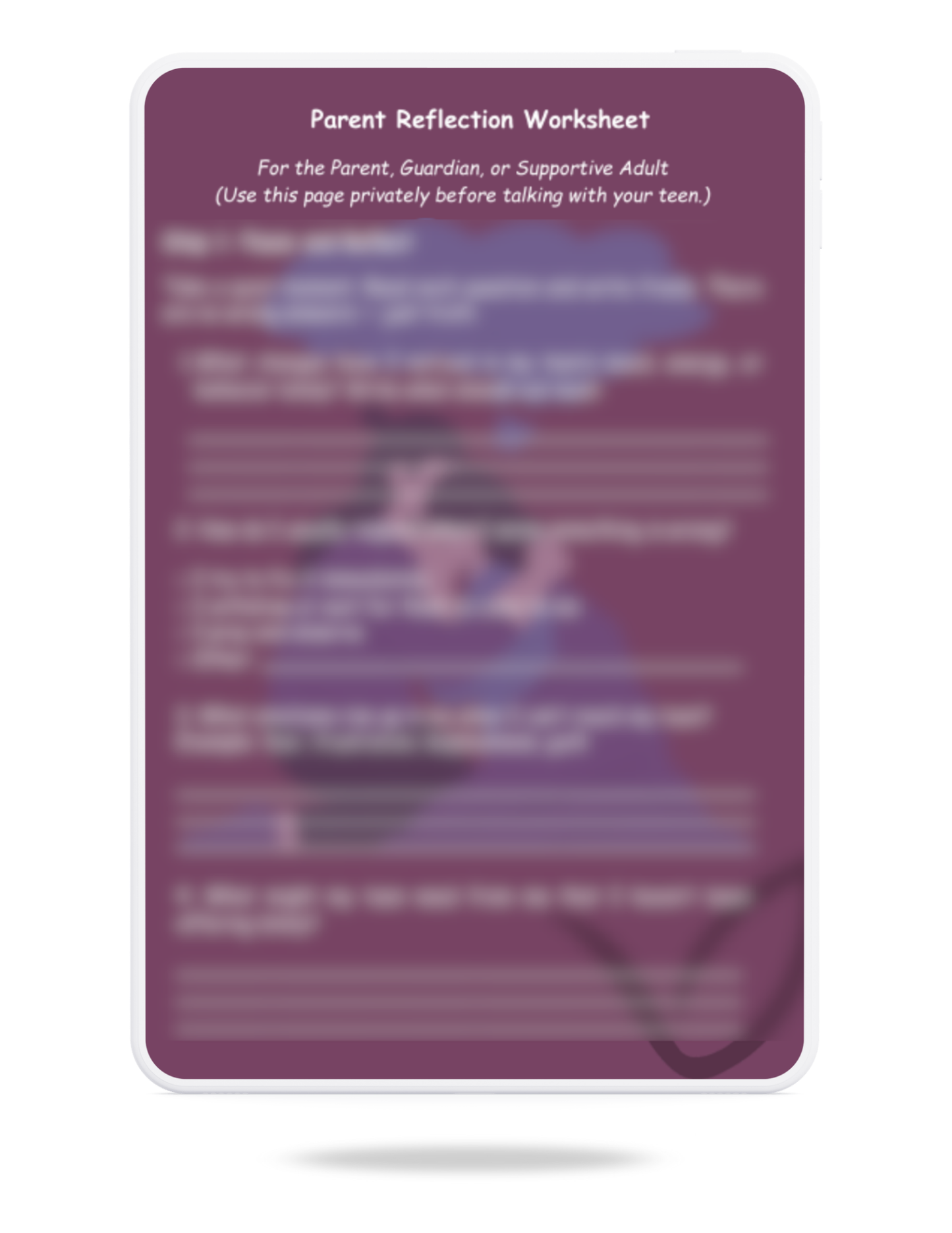 12 Warning Signs of Teen Depression + Parent Reflection Worksheet + How to Support Without Smothering + Teen Reflection Workbook